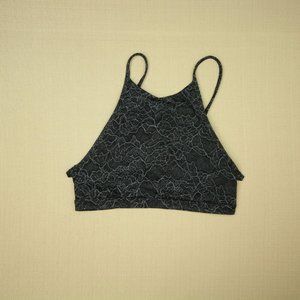 Lululemon Twist & Reach Bra Women's Size 4 Lacescape Light Cast Black